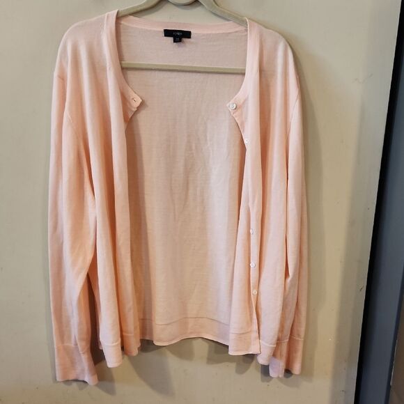 Light Pink Cardigan Sweater - Picture 1 of 4